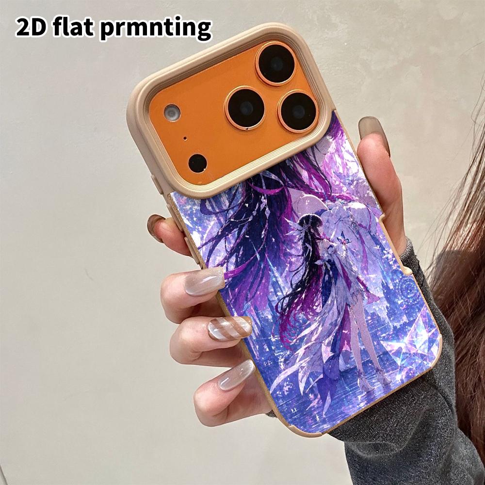 Phone Case: 2D flat lambskin suitable for iPhone 18 17 16 15 14 13 Pro protective case, winged girl, Christmas and Halloween gifts