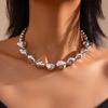 Винтажное Преувеличенное Неправильное CCB Бусины Ожерелье, Персонализированное Геометрическое Гладкое Круглое Бусины Ключица Цепочка Ожерелье