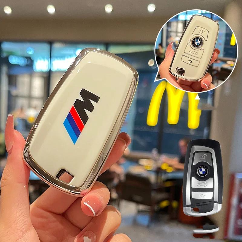 Горячий 2025 TPU Чехол-сумка для автомобильного ключа For BMW 530i 550i 320i 1 2 3 4 5 Серии 118i 225i M240i F20 F21 F30 F31 F25 F01 F02 Авто Аксессуары