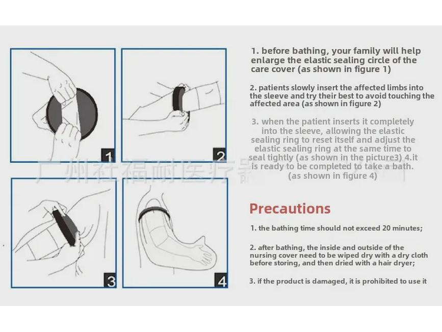 Водонепроницаемый послеоперационный чехол для душа для руки или ноги/икры