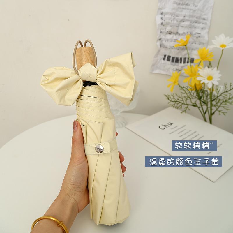 8 спиц ручное открытие простой зонт от солнца из винила с ручкой из массива дерева три сложения зонт от солнца рекламный зонт