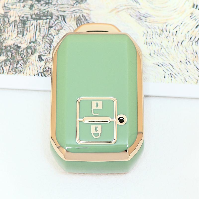 Модный ТПУ Чехол-накладка для ключа дистанционного управления автомобиля для Suzuki Ertiga Swift Wagon R 2 кнопки Защищенный держатель Бесключевой брелок Аксессуары