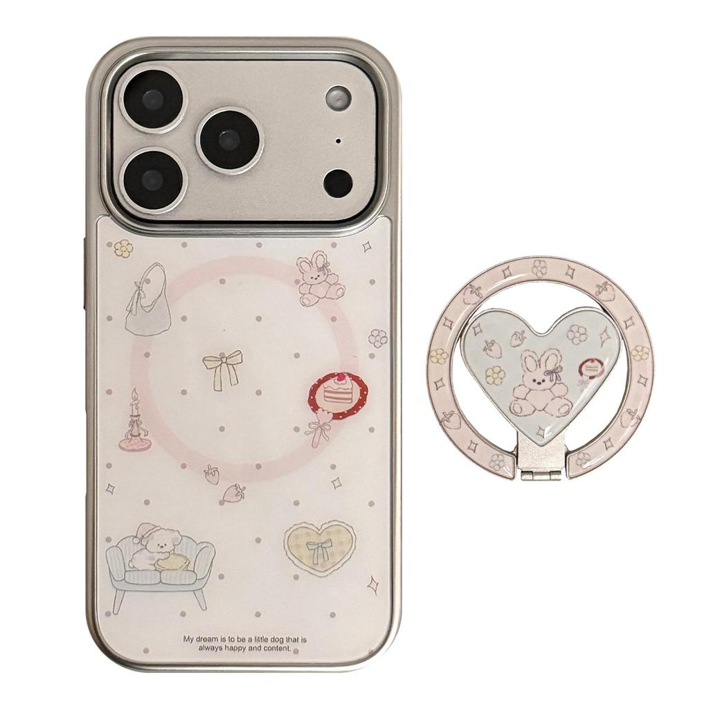 Милый Магнитный Чехол-Кролик для iPhone 16, iPhone 17 и iPhone 17 Pro Max