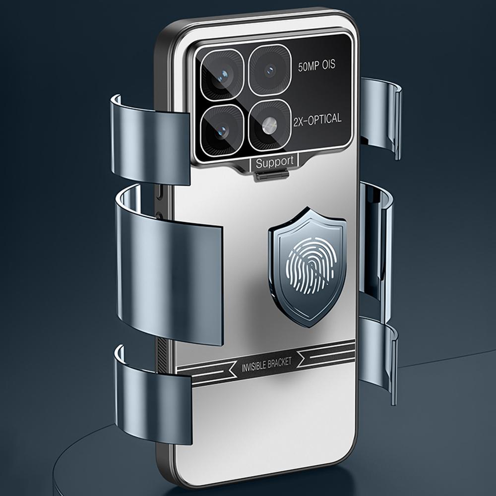 For Xiaomi Poco F6 Pro 5G/Redmi K70 5G/K70 Pro 5G Case Kickstand PC+TPU Matte Phone Cover with Lens Film