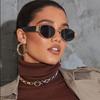 Маленькие овальные солнцезащитные очки в металлической оправе для женщин, модные роскошные оттенки, мужские солнцезащитные очки в стиле хип-хоп