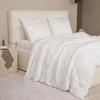 Housse de couette + taies gaze de coton lave 220 x 240 cm Douce blanc
