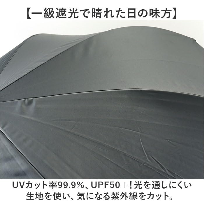 ATTAIN Long Sunny Umbrella 70cm Sunny or Rainy Umbrella Off White Men's