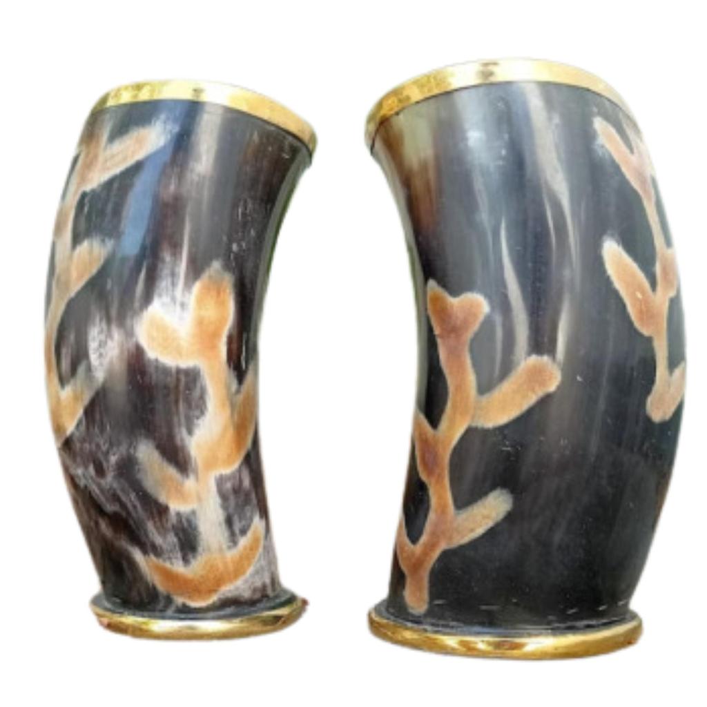 2 шт. персонализированные пользовательские кружки для питья в стиле викингов из бычьего рога, натуральные рождественские подарки