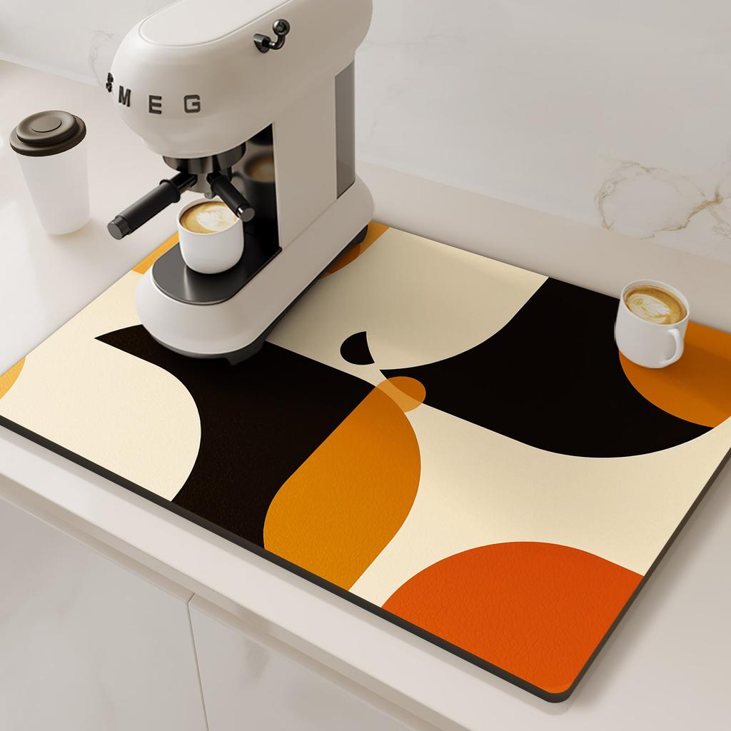 Коврик для кофемашины, дренажный коврик для кухни, нескользящие коврики для сушки посуды, быстросохнущий коврик для стола, подставка под столовые приборы, посуда