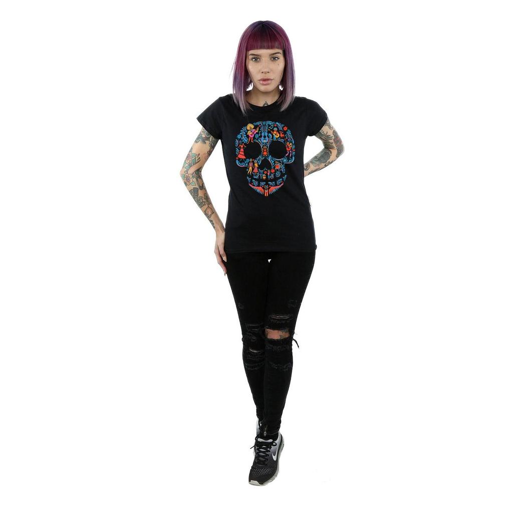 Coco Womens/Ladies Skull Cotton T-Shirt