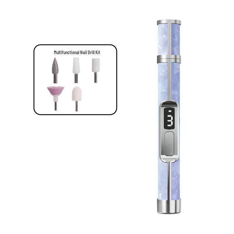 Портативная перезаряжаемая пилка для ногтей: Профессиональный маникюр, полировка, удаление ороговевшей кожи, набор инструментов для ремонта ногтей.