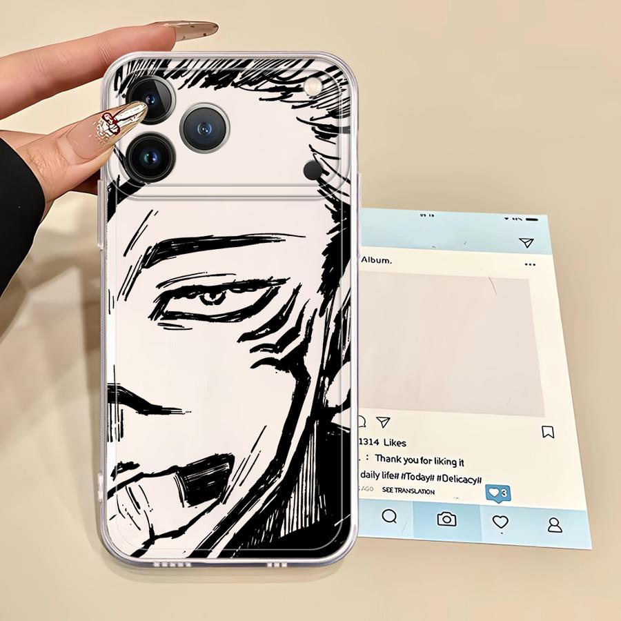 Чехол для iPhone 17 Pro Max 11 16 7 8 12 Mini XS Max XR Air 15 13 Pro 14 Plus Мягкая крышка для телефона J-Jujutsu K-Kaisen