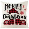 Pillow Christmas Pillow Cover Red and Black Plaid Sofa Cushion Cover Car Backrest Lumbar Support Nordic