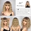 LISI HAIR Длинные синтетические парики боб для женщин, повседневная одежда, черные и коричневые длинные волнистые парики с челкой, термостойкое волокно, волосы для косплея