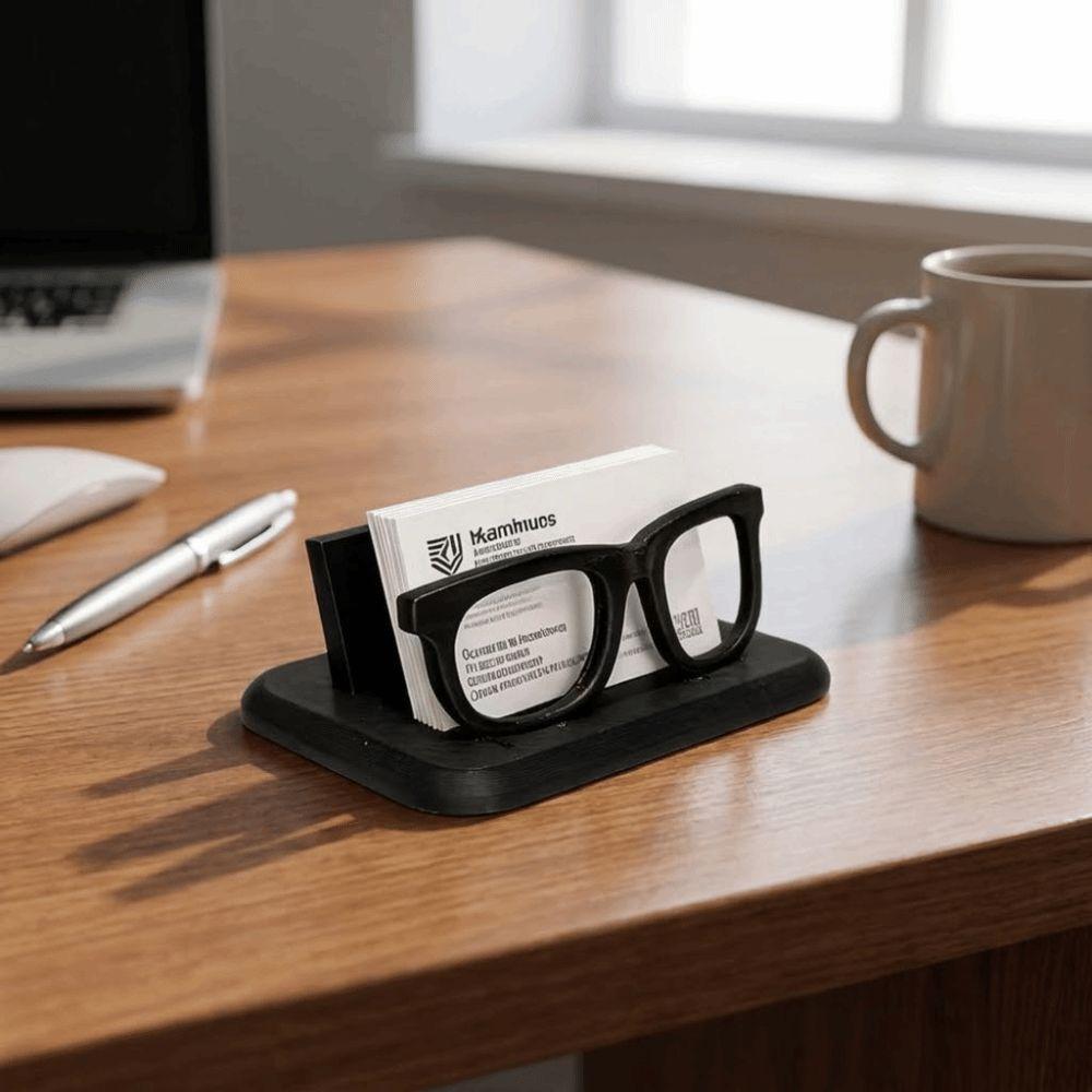 Resin Business Card Display Stand Frame Modern Desk Organizer Women Men