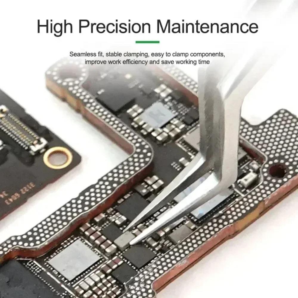 ST-20 Precision Tweezers Curved Tips Chip Tin Placement Positioning for Mobile Phone Circuit Board Repair Tools