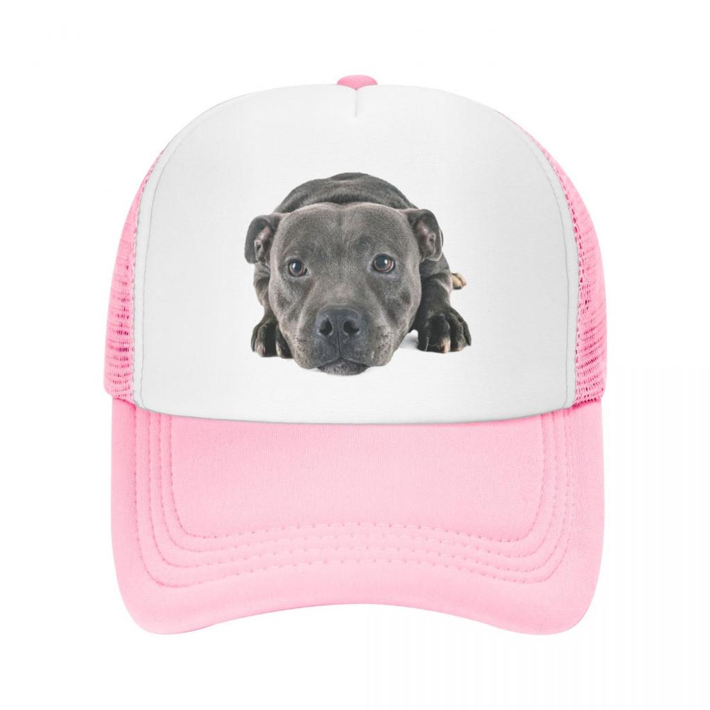 Punk Staffordshire Bull Terrier Baseball Cap WoUnisex Unisex Breathable Trucker Hat Outdoor Snapback Hats Summer Caps