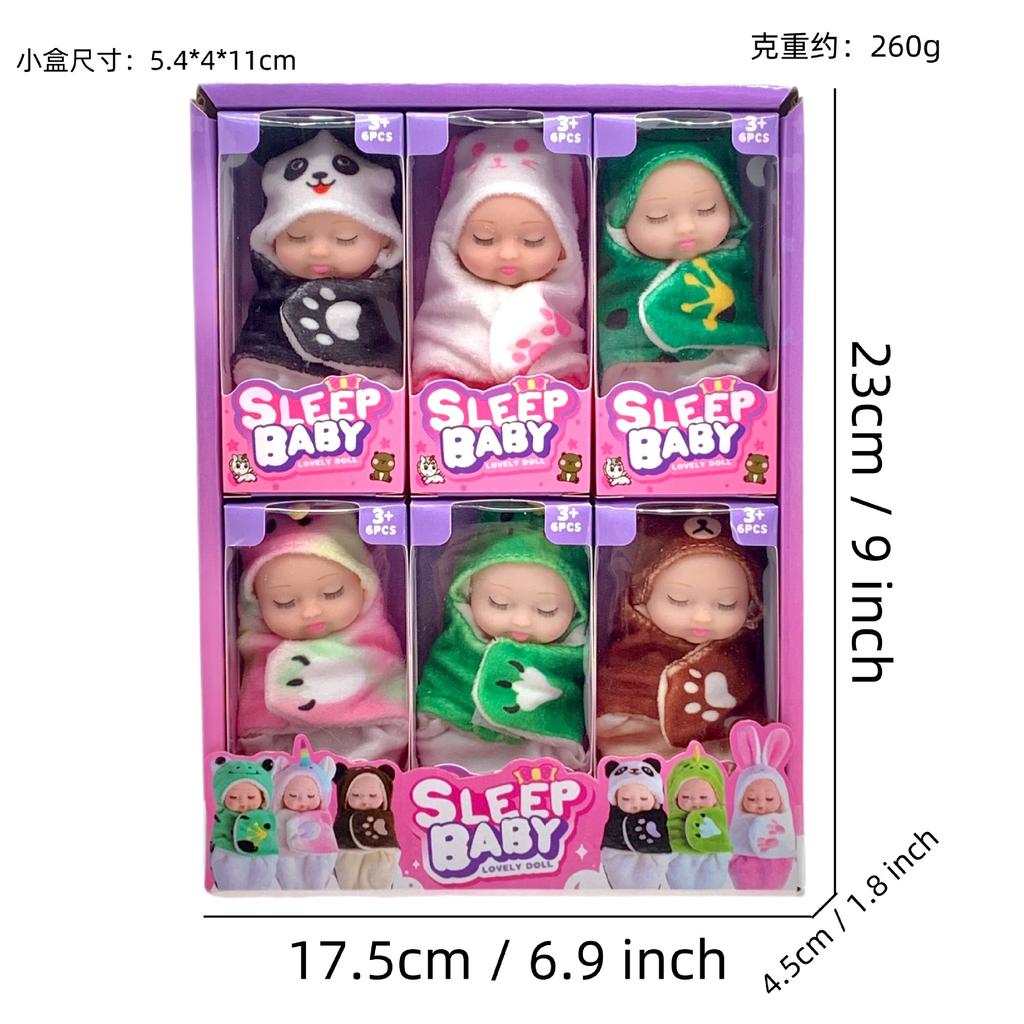 Toy 4 Inch Mini Sleep Rebirth Doll Palm Small Doll Gift Box Set Doll Bjd Doll