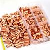 Copper Connecting Pipe Crimp Cold Pressed Cable Ferrule Splice Kits Terminal Cable Lug Wire Joint Copper Tube Connector Sleeves