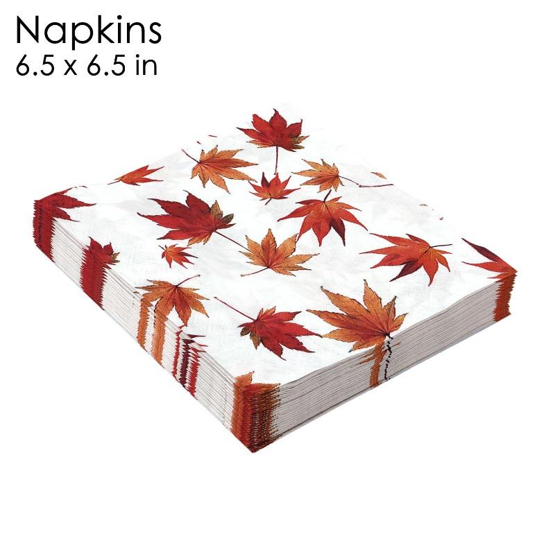 20pcs/Pac 33*33cm 2-Ply Disposable Party Napkin Thanksgiving Pattern