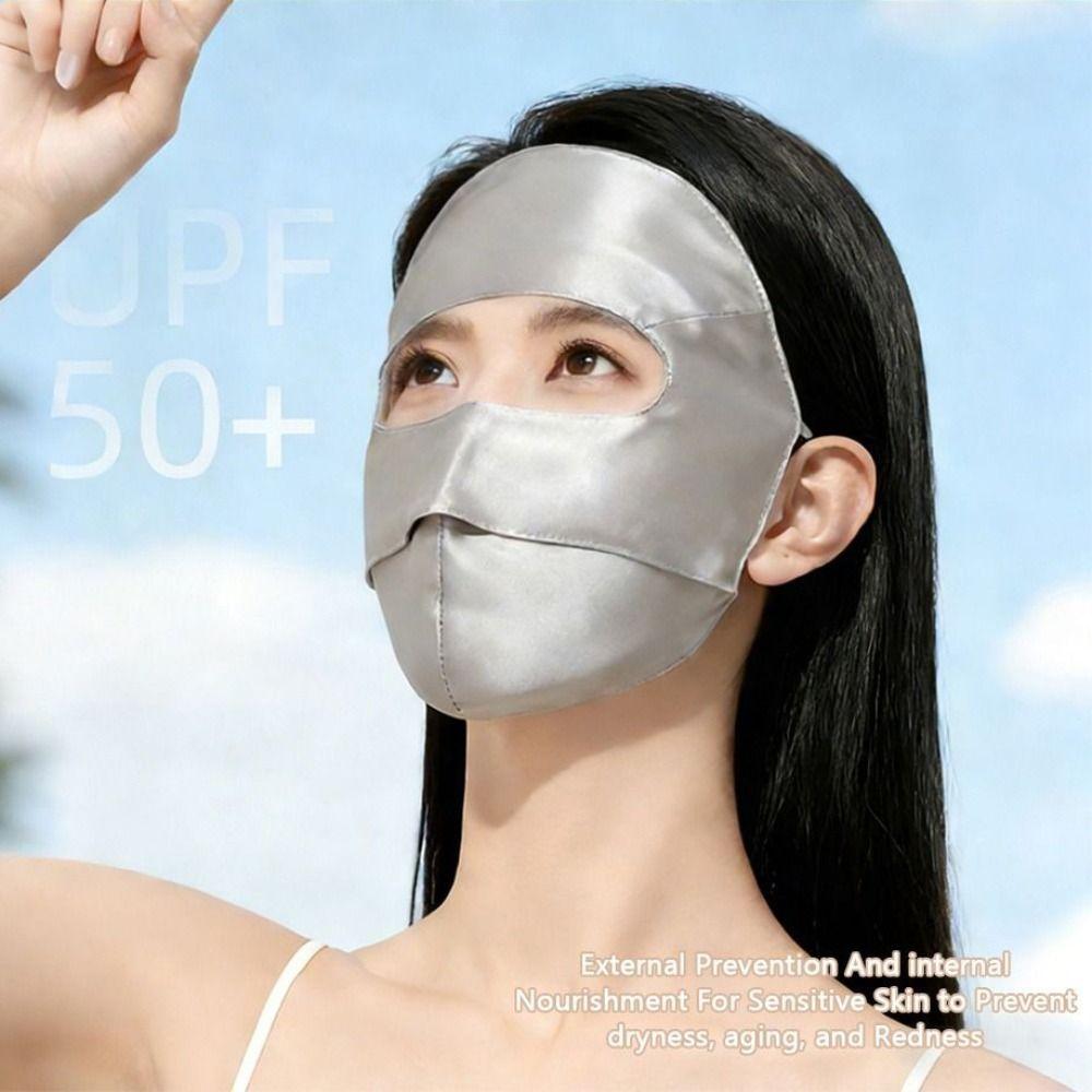 Маска для защиты от УФ-излучения UPF50+ 100% шелк Велосипедная маска Модная маска для лица для женщин