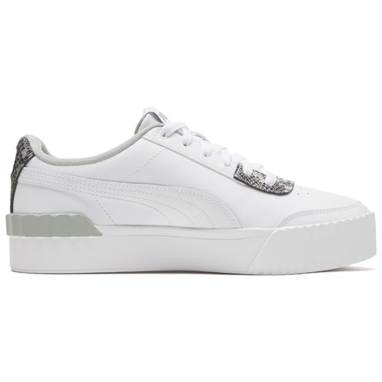 Puma Carina Lift Snake Casual Low-Top Sneakers Women Sneakers White Snake-Print 373230-01