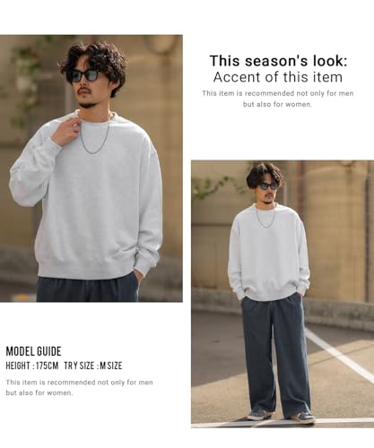 Улучшенный мужской однотонный флисовый свитшот, SIDE23-088, 80007, пепельный