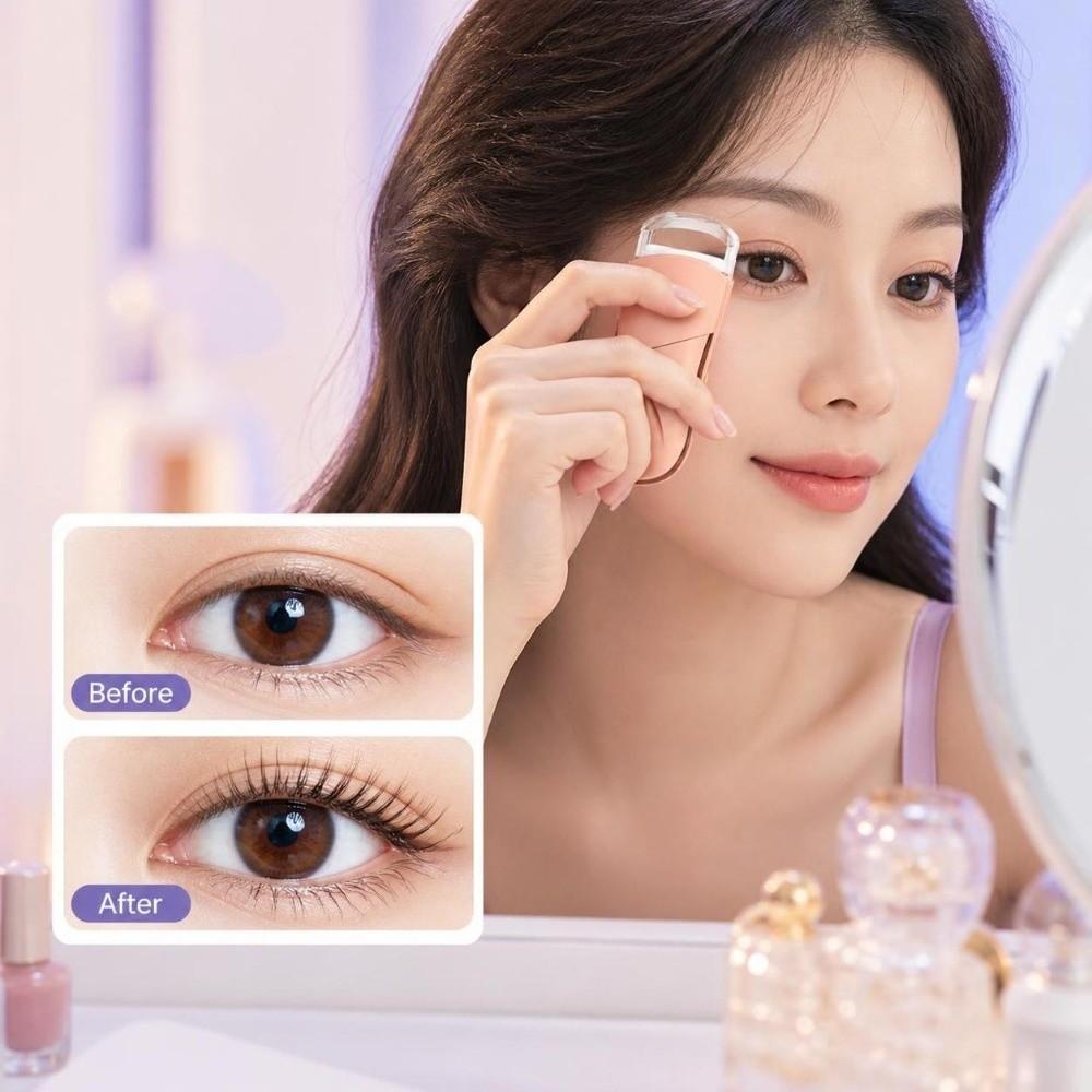 Quick Heating Electric Eyelash Curler Handheld Rechargeable Eyelash Curler Outing Use