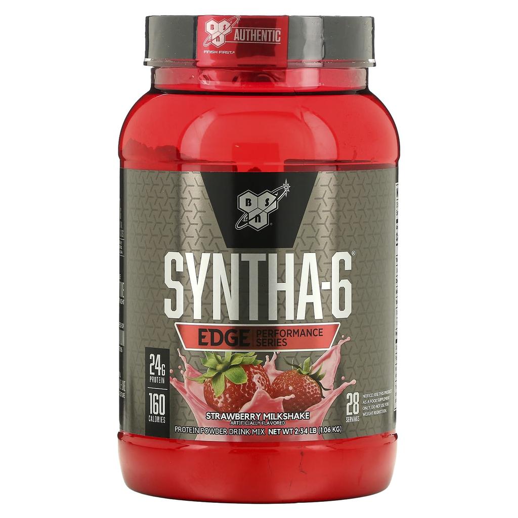BSN Syntha-6 Edge®, Протеиновый порошковый напиток, Клубничный молочный коктейль, 2,34 фунта (1,06 кг)