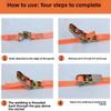 Heavy Duty Metal Buckle Tie-Down Cargo Straps for With Metal Buckle - Adjustable Secure Tie-Down for Safe Luggage Transport