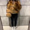 Европейское и американское пальто женское из искусственного меха енота в стиле пэчворк, лидер продаж