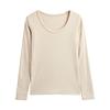 Women's Autumn/winter U-neck Slim-fit Long-sleeved Base Top