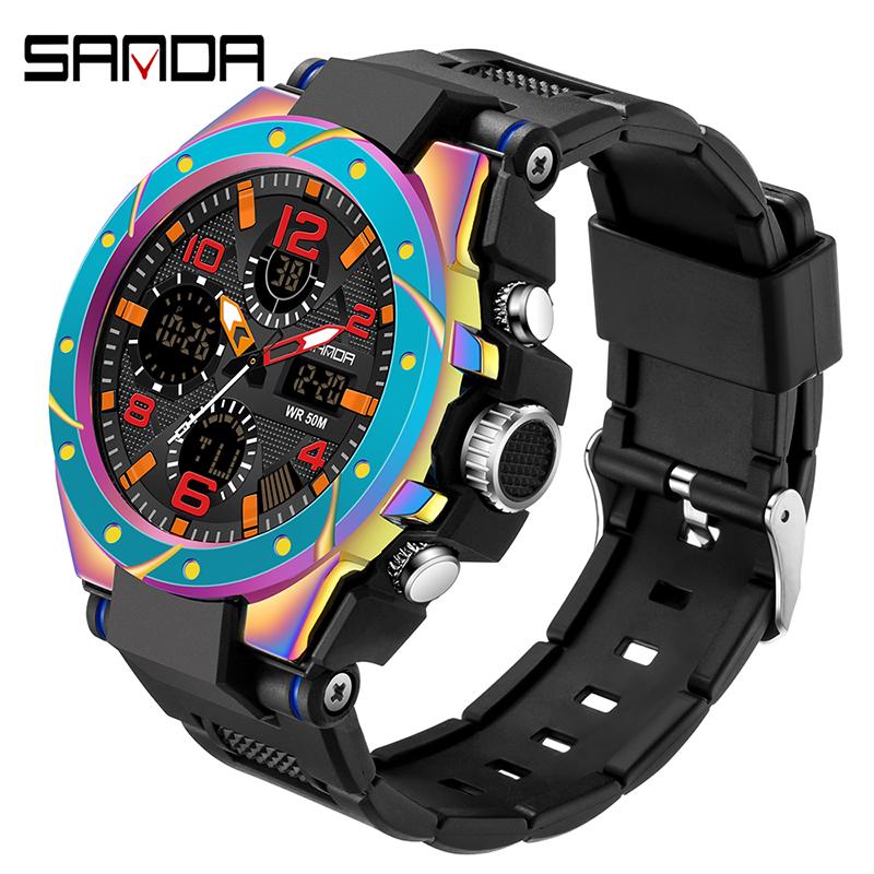 New Product SANDA Cool Trend Special Forces Watch Men's Waterproof Luminous Magic Sports Electronic Watch