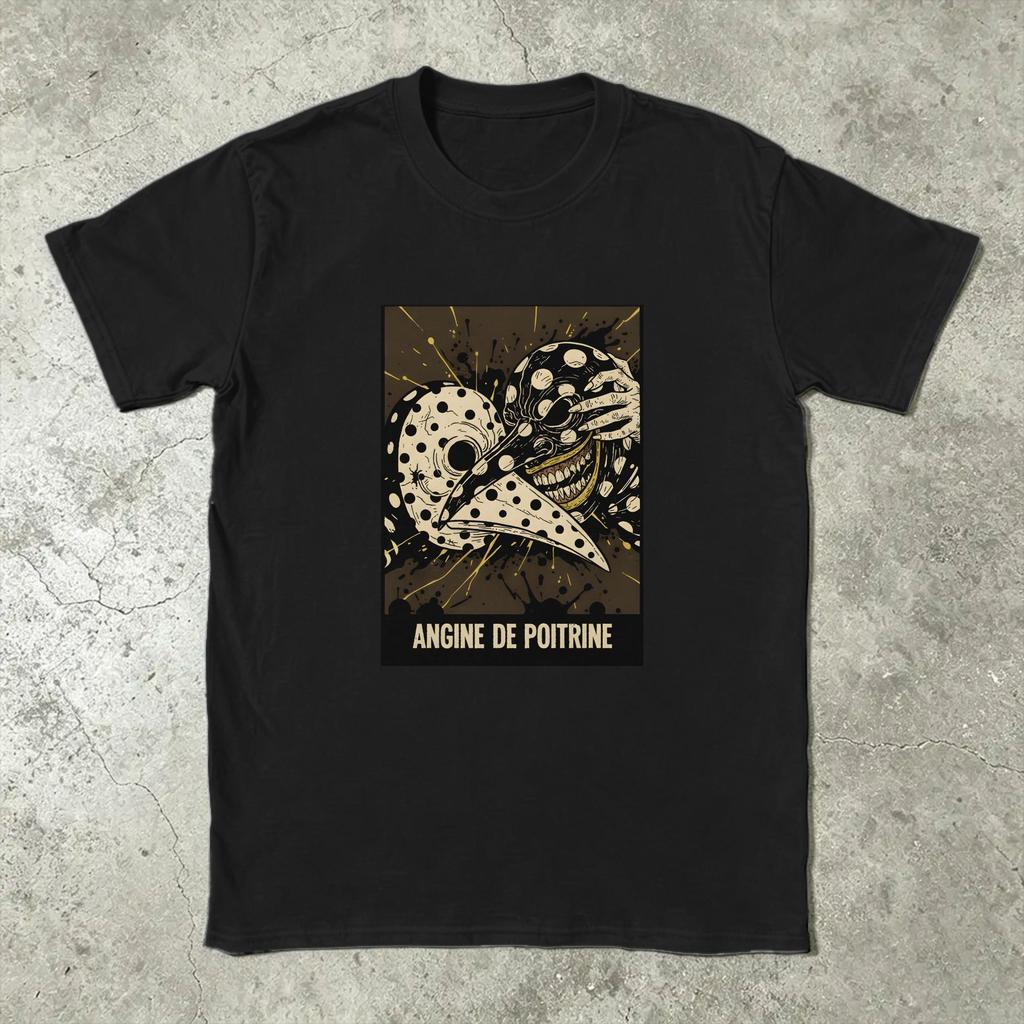 Angine De Poitrine Band 100 Cotton Tshirt For Adult Summer Aesthetic T Shirts O Neck Hipster Tees Oversize Wholesale Tops