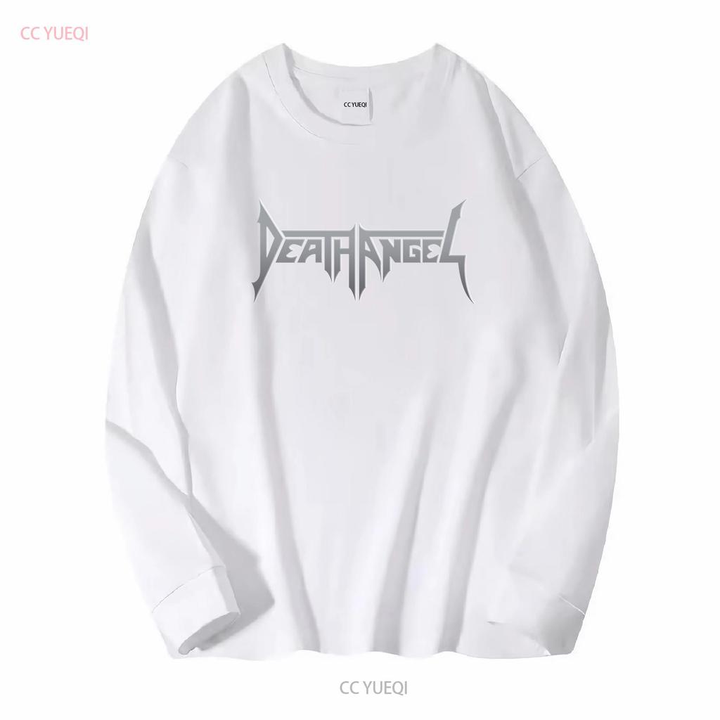 DEATH ANGEL Серая футболка с логотипом Новая S M XL 2XL с длинным или коротким рукавом винтажная стираная повседневная топ для повседневной носки дышащий