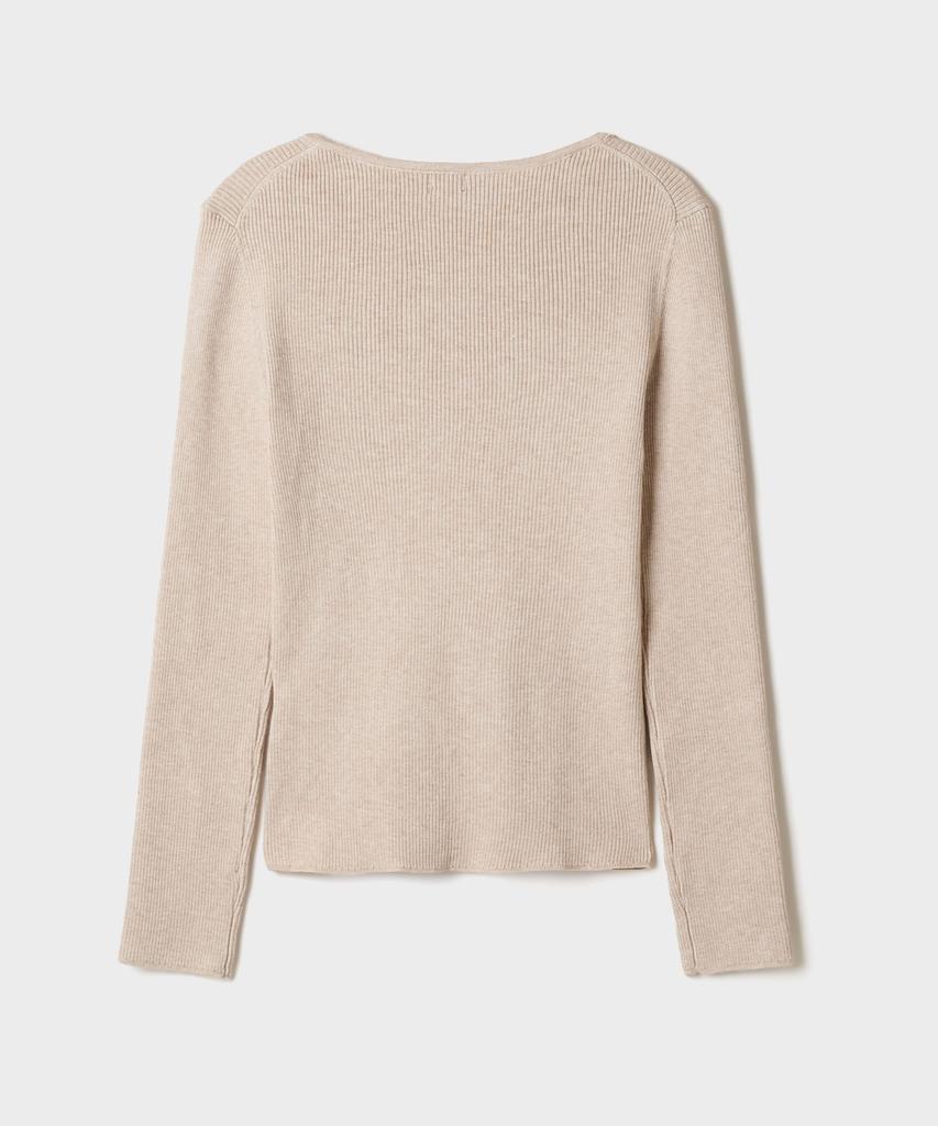 SPAO [Мягкая пряжа] Женский квадратный вырез Вязаный_Spkwg49W02