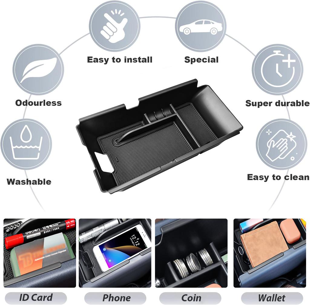 2 шт. Разделители центральной консоли Ящик для хранения подлокотника для 2025 Toyota Camry (XSE/XLE/SE/LE) Аксессуары-органайзеры для хранения в салоне