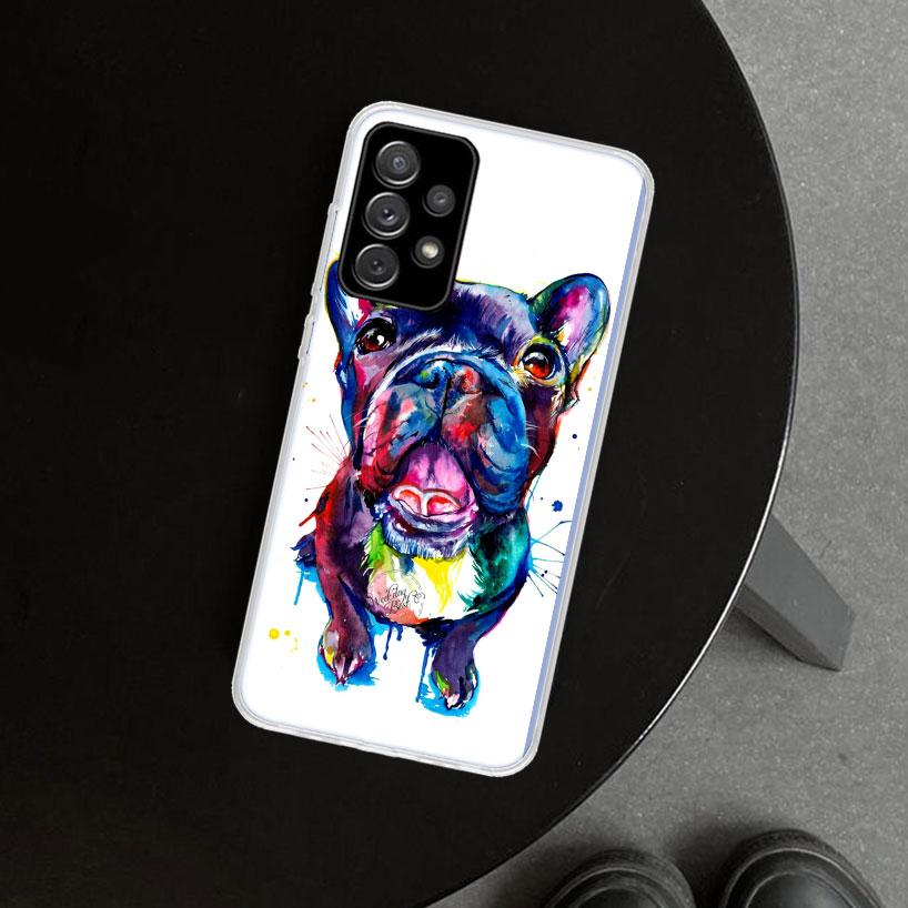 French Bulldog Dog Animal Phone Case for Samsung Galaxy A17 A16 A26 A36 A56 A57 A37 A15 A25 A35 A55 A14 A24 A34 A54 A13 A23 A33