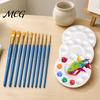 Kids Painting Brush Set Face Paint Set, Watercolor Acrylic Oil Kit, Aluminum Ferrule Brushes Nylon Hair for Artist, Body Canvas Art Supplies