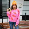 Women's Autumn and Winter Round Neck Pullover Love Jumper