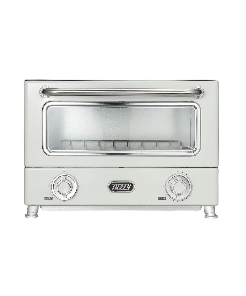 Heater Toaster Oven Heater Temperature Adjustment with Timer Compact Retro Cute Stylish [Toffy] Far-infrared K-TS3 (ash White) Far-infrared 3-level