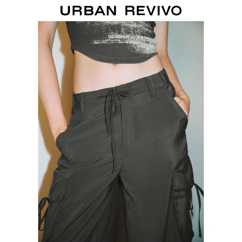 UR Women's Fall 2024 Workwear Multi-Pocket Drawstring Wide-Leg Pants