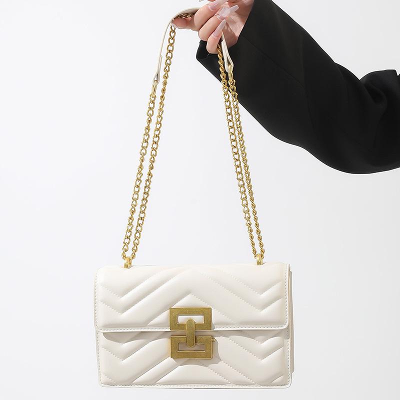 Маленькая квадратная сумка Женская высококлассная универсальная нишевая сумка-цепочка Ромбовидная сумка через плечо
