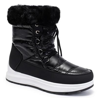 Модные женские ботинки на платформе для снега, женская обувь, водонепроницаемая женская обувь, сохраняющая тепло, женская обувь с мехом, новые зимние женские ботинки Botas Mujer