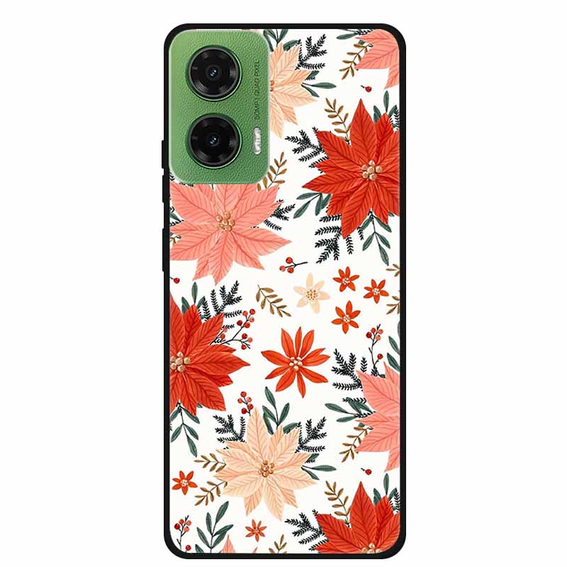 Silicone Painted Cover For Motorola Moto G35 G55 Case Luxury Animal TPU Silicone Soft Back Cover For G55 5G Black Bumper MotoG35