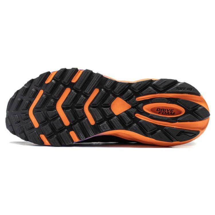 Li-Ning Yufeng Comfortable Versatile Shock Absorbing Non-Slip Wear-Resistant Low-Top Running Shoes Men Sneaker Black Orange Purple ARST055-3