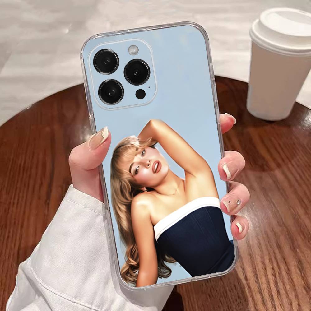 Чехол для телефона Singer S-Sabrina для iPhone 17,16,15,14,13,12,11 Plus,Pro,Max,XR,XS,Plus,E,SE4,Mini Прозрачный чехол