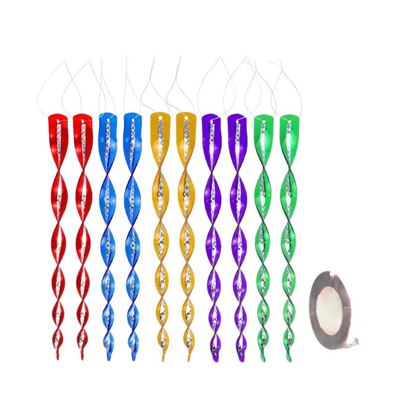 Эксклюзивный новый отпугиватель птиц: Светоотражающая спиральная лента, работающая от ветра, и лазерный отпугиватель