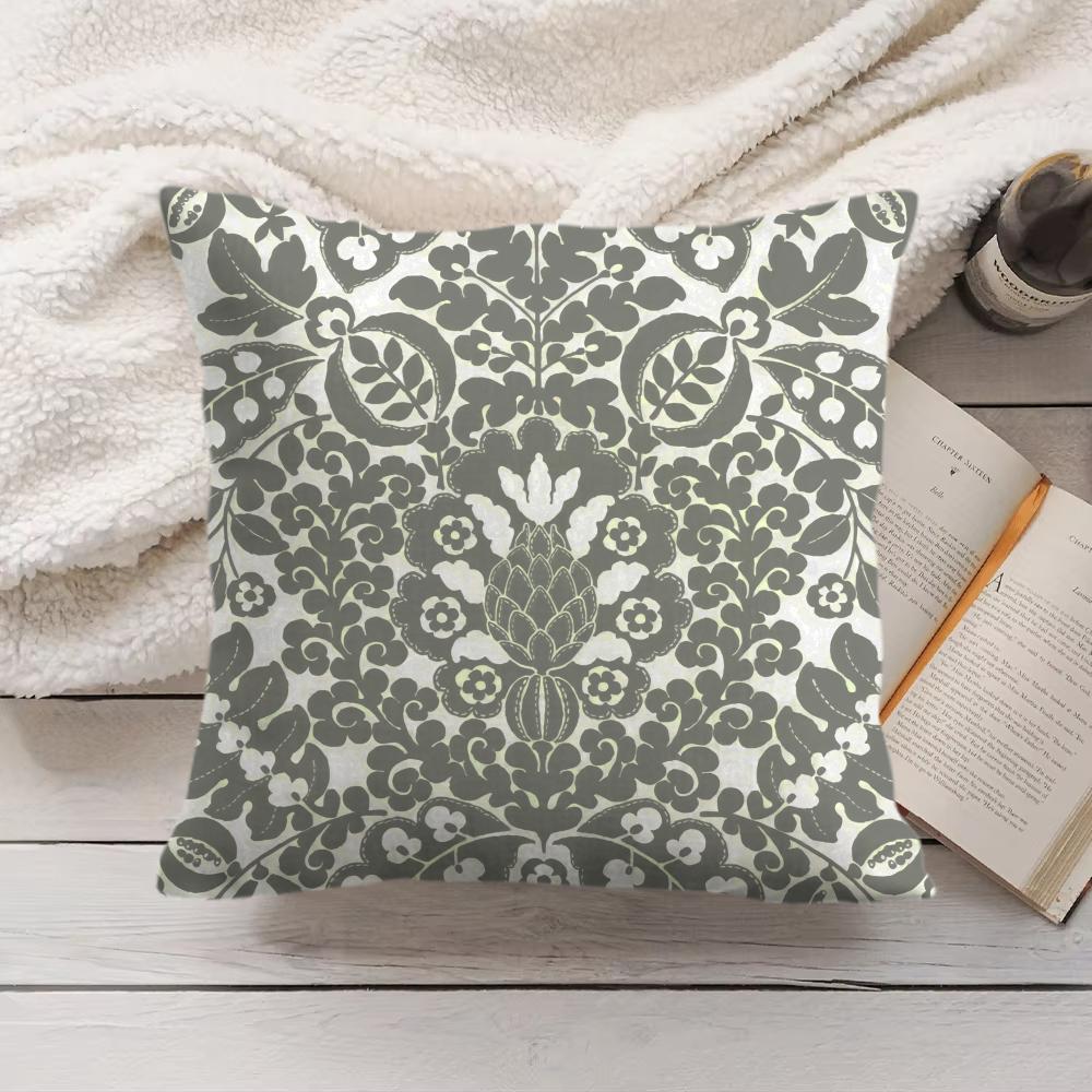 Retro Pattern Cushion Cover Soft Short Plush Pillow Cover Smooth Cozy Texture Aesthetic Cushion Case Home Decor