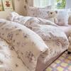 A-Grade Washed Cotton Bedding Set Soft Breathable 4-Piece Quilt Cover Sheet Pillowcases Dorm Home All
